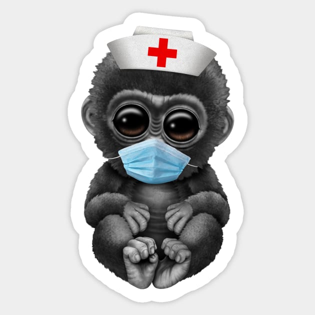 Cute Baby Gorilla Nurse Sticker by jeffbartels